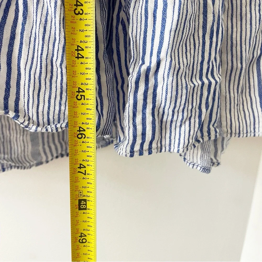 Max Studio Midi Blue Striped Sun Dress | Medium - Picture 7 of 9